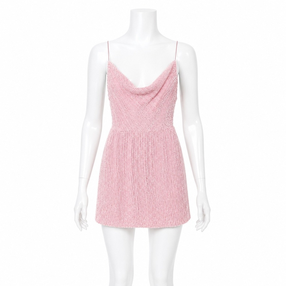Retrofete Pink Sequin Jill Mini Dress Women's XS Party Cocktail